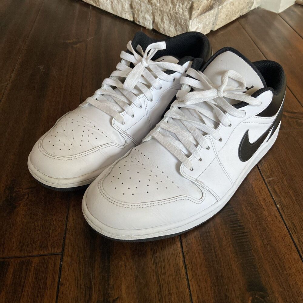 Size 12 - Air Jordan 1 Low White Black Size 12 Men's